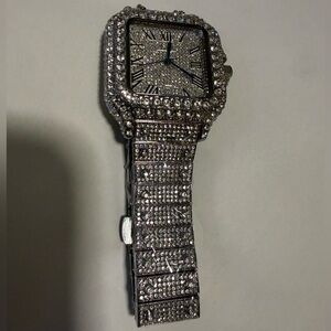 Hip Hop Silver Moissanite Diamond Watch